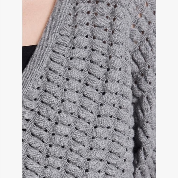 Theory Women's Textured Hanelee Sweater Button Up Cardigan Felted Wool Cashmere - Picture 11 of 13